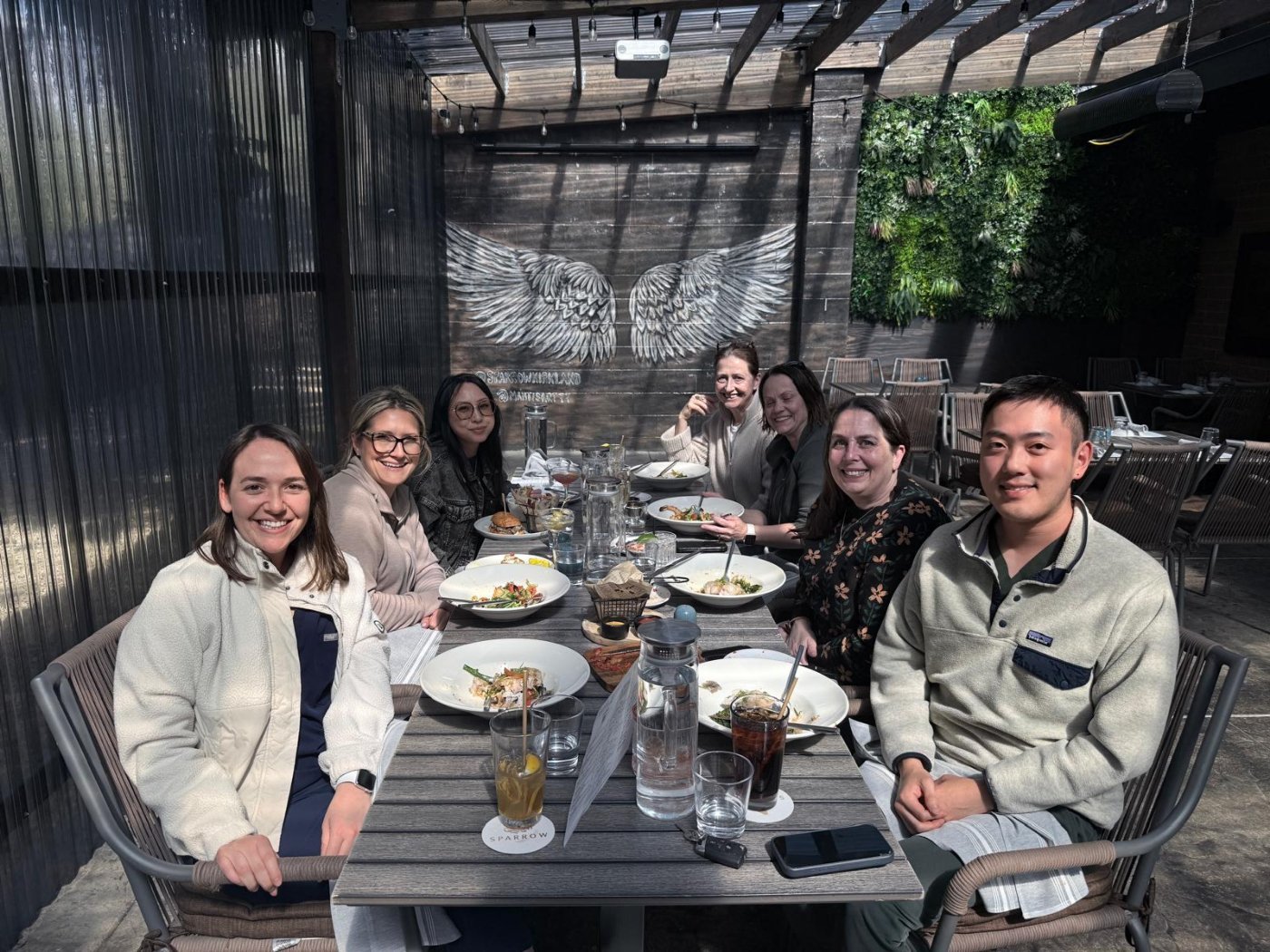 The Fall City Family Dental team at dinner